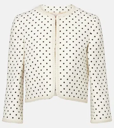 Valentino Supergran Polka Dot Printed Blazer In White