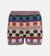 Valentino Polka-dot Jacquard Lamé Shorts