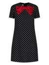 Valentino Women's Dotted Mini Dress In Black  