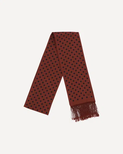 VALENTINO POLKA-DOT PATTERN SILK SCARF