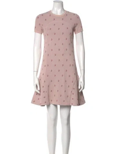 Pre-owned Valentino Polka Dot Print Mini Dress In Pink
