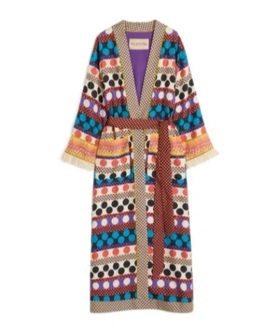 Valentino Polka Dot Print Robe