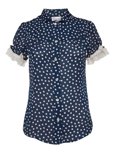 Pre-owned Valentino Polka-dot Print Shirt