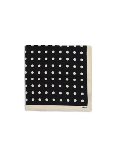 Valentino Polka Dot Printed Scarf In Black