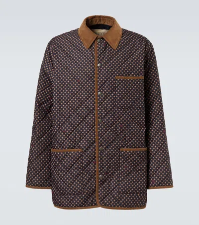 Valentino Wattierte Jacke In Brown