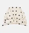 Valentino Womens Panna/nero/oro Polka-dot Silk Turban In Black