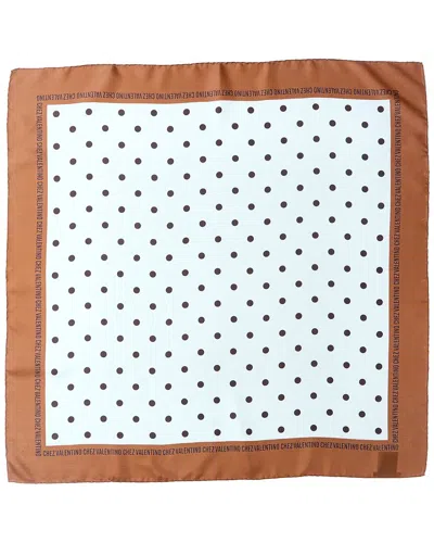 Valentino Polka Dot Silk Scarf In Multi