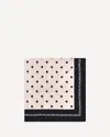 Valentino Polka Dot Logo-print Silk Scarf In Neutral