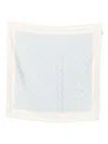 Valentino Chez Polka Dot Printed Silk Scarf In Blue