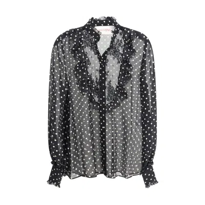 VALENTINO POLKA DOT SILK SHIRT