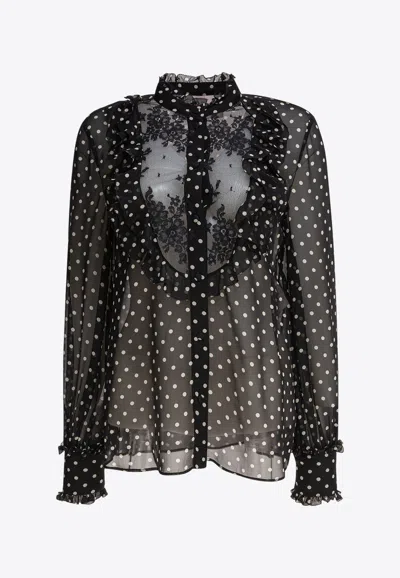 VALENTINO POLKA-DOT SILK SHIRT