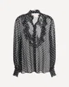 Valentino Women Polka Dot Silk Shirt