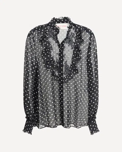Valentino Polka Dot Silk Shirt