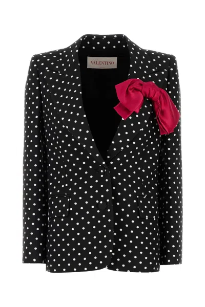 VALENTINO POLKA DOT SINGLE-BREASTED BLAZER