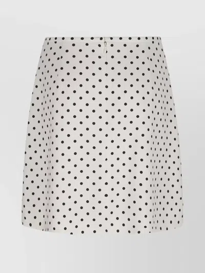 VALENTINO POLKA DOT SKIRT WITH BOW AND PLEATS