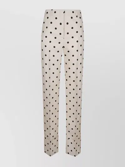 VALENTINO POLKA DOT TROUSERS IN SHANTUNG