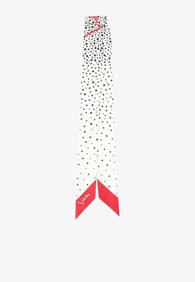 Valentino Garavani Polka Dots Silk Bandeau Scarf In Multi