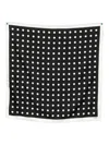 Valentino Polka Dots Silk Scarf In Black