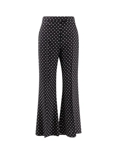 Valentino Polka-dots Viscose Trousers In Multi