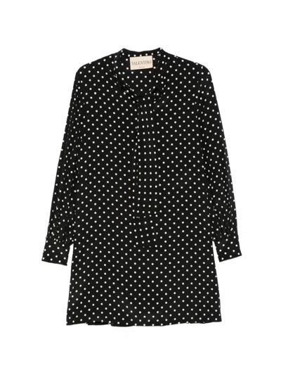 Valentino Garavani Polka Dot-print Dress In Black