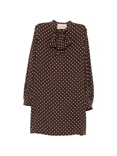 Valentino Polka-dot Mini Dress In Multi