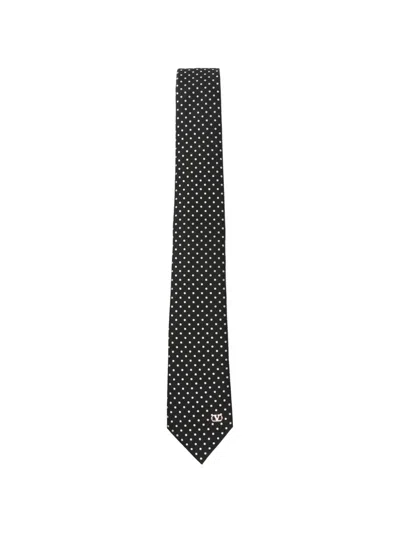Valentino Garavani Polka-dot Tie In Black