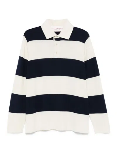 Valentino Polo Shirt In Burro/indaco