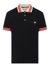 Valentino Vlogo Signature Cotton Polo Shirt In Black