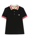Valentino Garavani Polo With Vlogo Signature Applic In Black