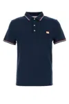 Valentino Garavani Blue Polo Shirt With Classic Collar And Logo Patch On The Front In Cotton Man In Blue