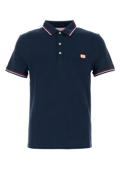 VALENTINO VALENTINO GARAVANI BLUE PIQUET POLO SHIRT
