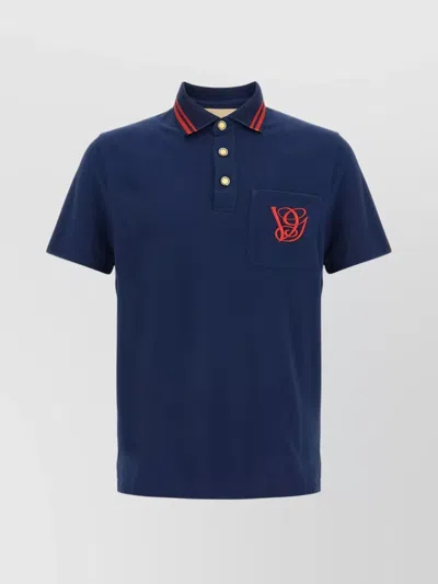 VALENTINO POLO SHIRT EMBROIDERED CHEST POCKET