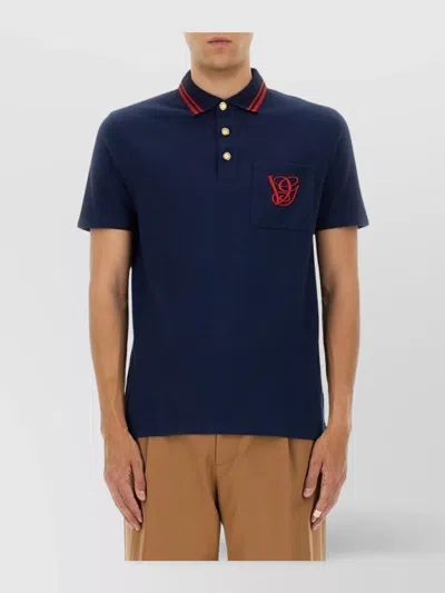 VALENTINO POLO SHIRT FEATURING VG EMBROIDERY