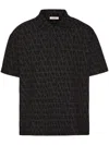 Valentino Polo Shirt With Iconographe Toile Print In Black