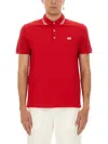 Valentino Vlogo Signature Cotton Polo Shirt In Red