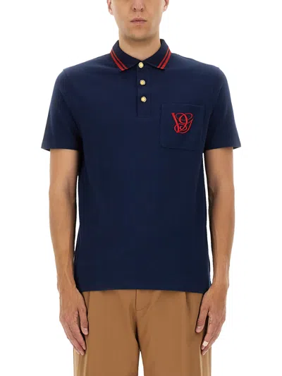 VALENTINO POLO SHIRT WITH VG EMBROIDERY