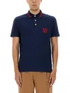 Valentino Garavani Polo Shirt With Vg Embroidery In Blue