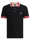Valentino Garavani Cotton Short-sleeved Polo Shirt In Black