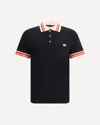 Valentino Vlogo Signature Cotton Polo Shirt In Black