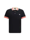 Valentino Vlogo Signature Cotton Polo Shirt In Black