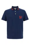 Valentino Garavani Polo Shirt With Vg Embroidery In Blue