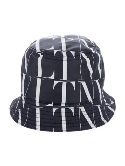 Pre-owned Valentino Garavani Polyamide Bucket Hat W/tags In Blue