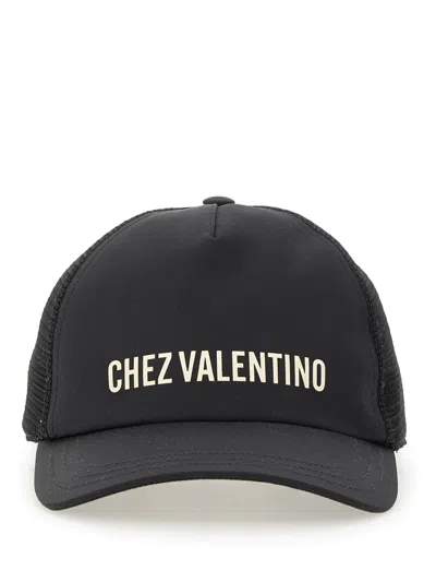 Valentino Garavani Polyester Baseball Cap In Black