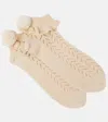 Valentino Garavani Pointelle Pompom Ankle Socks