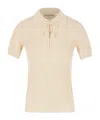 Valentino Embroidered Cotton Knit Polo Woman Ivory Xs In Neutral