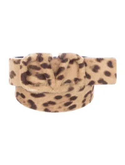 Pre-owned Valentino Garavani Ponyhair Belt In Neutral