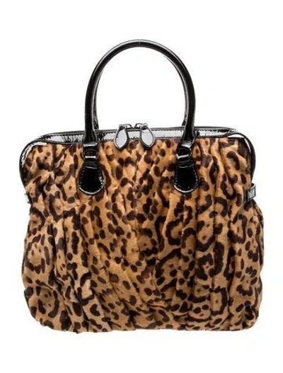 Pre-owned Valentino Garavani Ponyhair Top Handle Bag Vintage In Multi