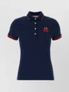 Valentino Garavani Blue Poplin Polo Shirt In Blue