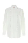 Valentino Garavani White Poplin Shirt In Bianco