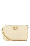 Valentino Garavani Women Ivory Leather Vlogo Crossbody Bag